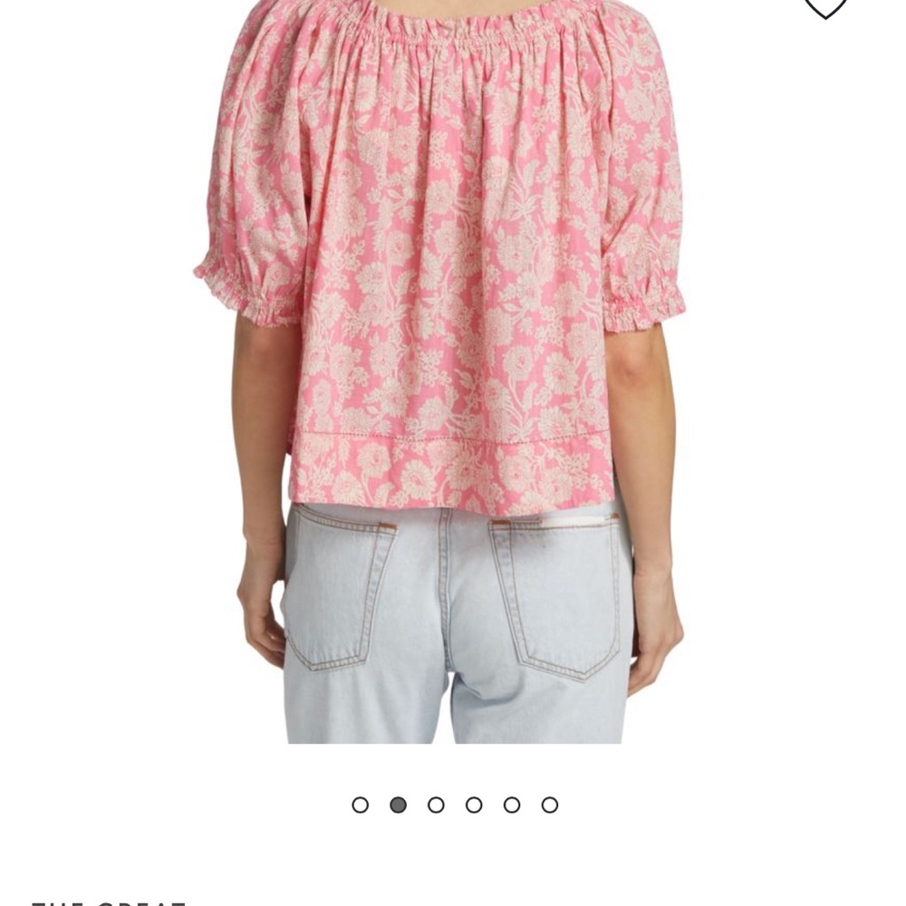 THE GREAT. Pink Floral Blouse - Picture 2 of 6